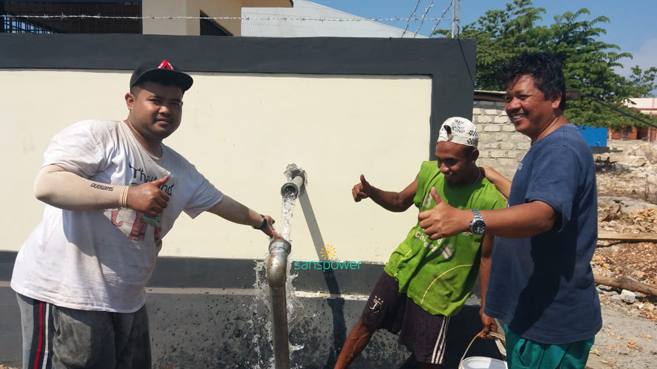 pompa air tenaga surya sanspower sumba 2019