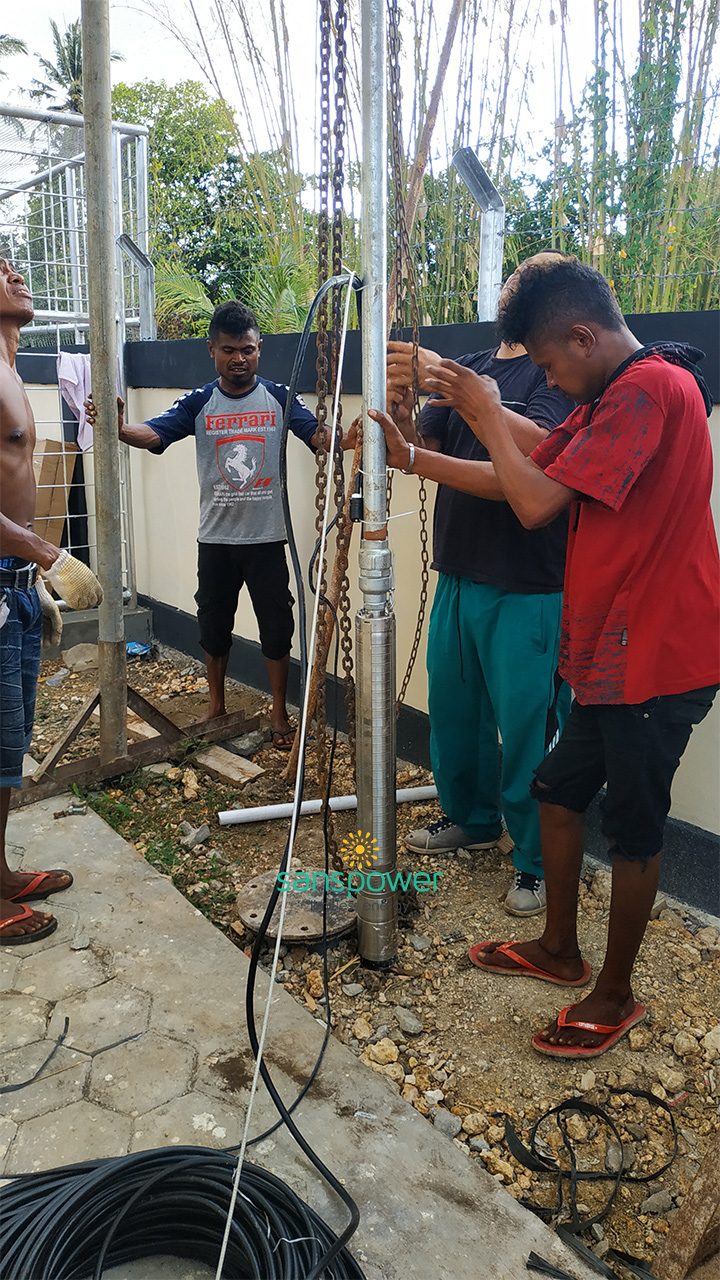 pompa air tenaga surya sanspower tambolaka 2019