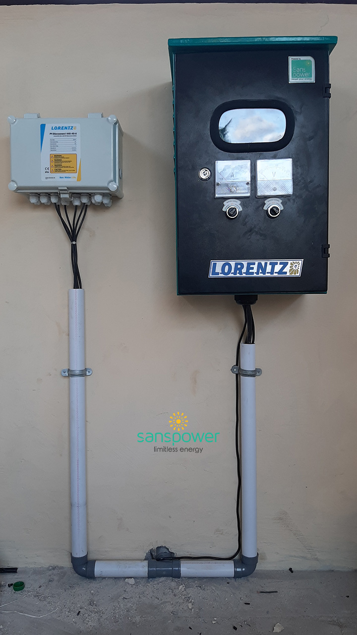 pompa air tenaga surya sanspower menia sabu 2019